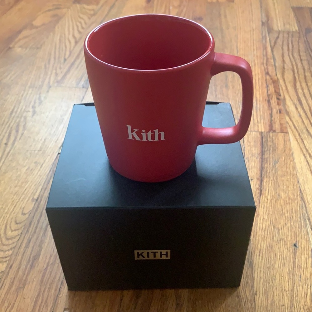 Never been used red Kith serif mug